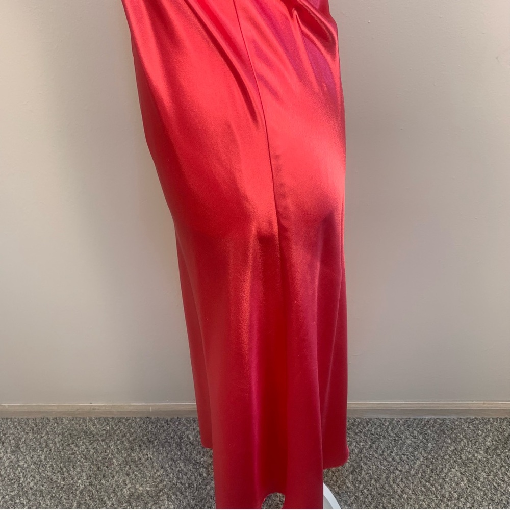 Christian Dior VTG Satin Logo Embroidered Full Length Slip Dress - Picture 15 of 15